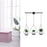 001- ZJ-YX08 3-in-1 Flower Pot Holder Wall-mounted Geometric Iron Hanging Rack - 3