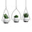 001- ZJ-YX08 3-in-1 Flower Pot Holder Wall-mounted Geometric Iron Hanging Rack - 4