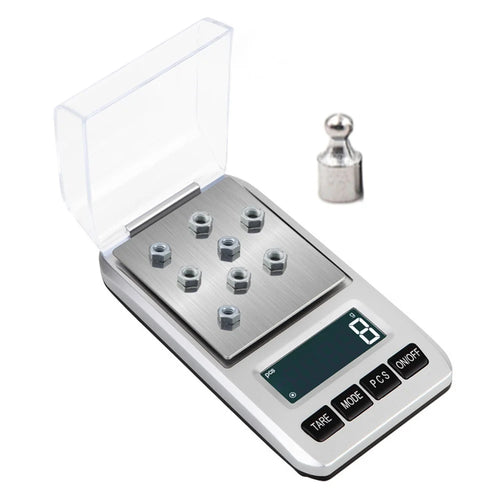 500g / 0.01g 6 Units Pocket Jewelry Scale Stainless Steel Mini Electronic Scale with 1g Calibration Weight - 1