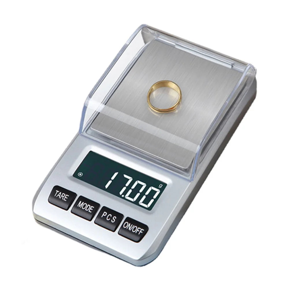200g / 0.01g Stainless Steel Mini Electronic Scale 6 Units Pocket Jewelry Scale with 1g Calibration Weight - 2