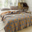 K-70 150x200cm Cotton Throw Blanket Towel Quilt + 2 Pillow Covers 3-Piece Bedding Set - Elegant Style - 1