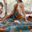 K-70 150x200cm Cotton Throw Blanket Towel Quilt + 2 Pillow Covers 3-Piece Bedding Set - Elegant Style - 4