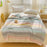 150x200cm Multi-layer Yarn Jacquard Mesh Towel Quilt Summer Thin Quilt Blanket- Colorful Stripe / Pink - 1