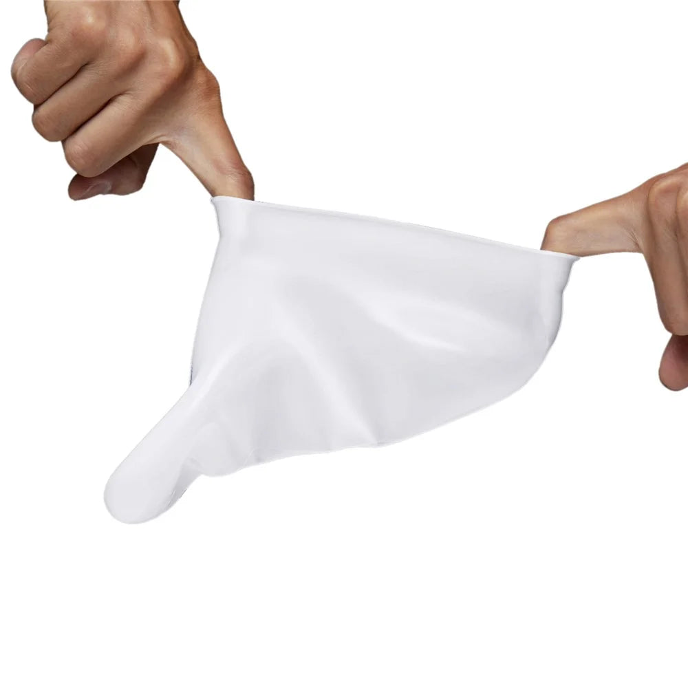 1 Pair Silicone Moisturizing Socks for Dry Cracked Feet Cracked Heels and Softening Rough Skin - White - 3