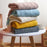 JB014 127x180cm Rhombus Texture Knitted Blanket Sofa Throw Blanket with Tassel - Mint Green - 6