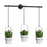 001-ZJY-PT3JB ZJY-PT3HB Detachable Wrought Iron Hanging Flower Pots with Plastic Baskets (Set of 3) - Black - 1
