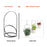 001-ZJY-PT3JB ZJY-PT3HB Detachable Wrought Iron Hanging Flower Pots with Plastic Baskets (Set of 3) - Black - 2