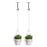 001-ZJY-ST2A ZJY-ST2 Detachable Hanging Flower Pots with Wall Hooks (2 Set) - Gold - 1