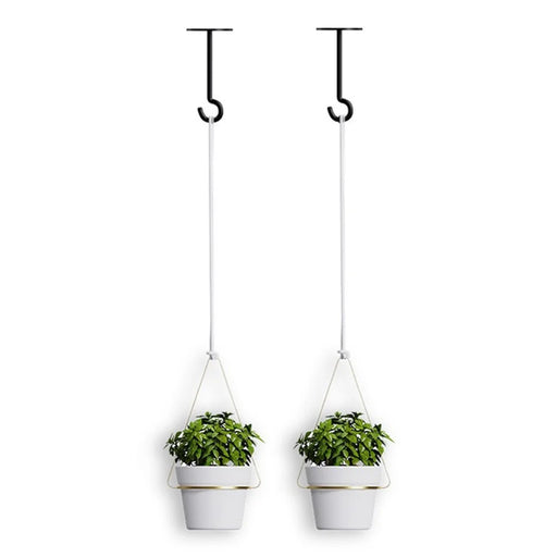 001-ZJY-ST2A ZJY-ST2 Detachable Hanging Flower Pots with Wall Hooks (2 Set) - Gold - 1