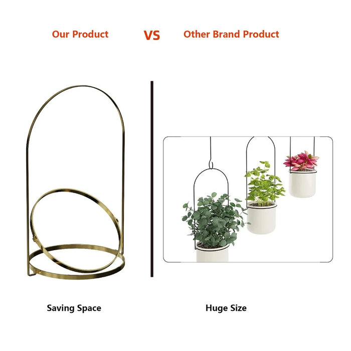 001-ZJY-ST2A ZJY-ST2 Detachable Hanging Flower Pots with Wall Hooks (2 Set) - Gold - 4