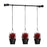 001-ZJY-ST3J ZJY-ST3H Set of 3 Hanging Flower Pot Holder Wall-Mounted Planters Hanger - Black Basin Ring - 1