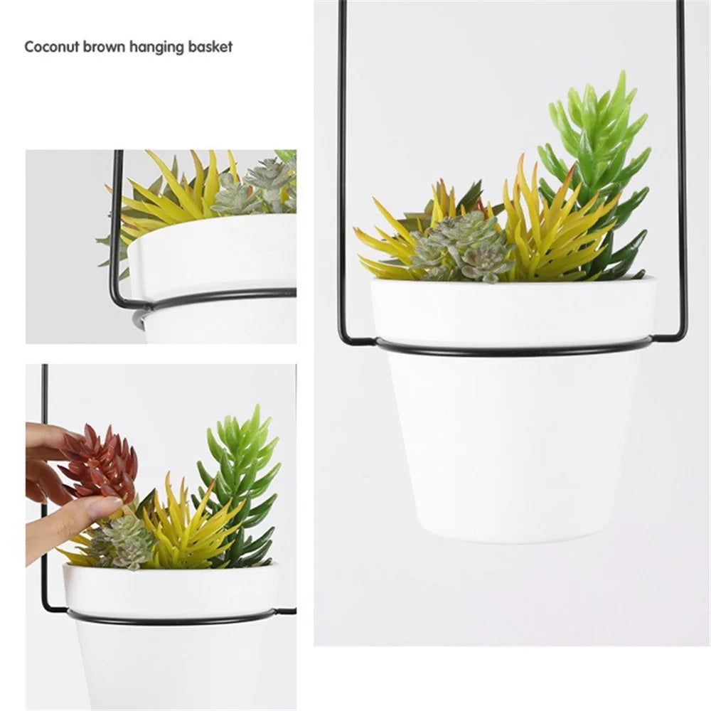 001- XG-5P Hanging Flower Pot 5-in-1 Wall Hanging Pothos Plant Basket - 2