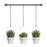 001- ZJY-PT3 Hanging Flower Pot Holder Movable Plant Hangers (Set of 3) - Golden Basin Ring - 1
