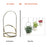 001- ZJY-PT3 Hanging Flower Pot Holder Movable Plant Hangers (Set of 3) - Golden Basin Ring - 2