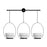 001- ZJY-GT3 ZJY-GT2 Set of 3 Hanging Plant Hangers Detachable Wall-Mounted Flower Pot Holder - Black - 4