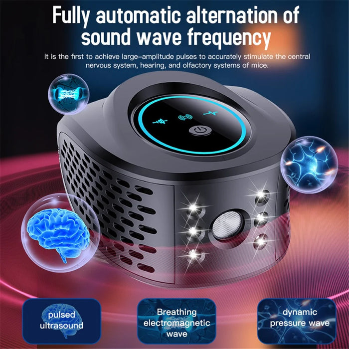 HS218 Mice Repellent Ultrasonic Pest Repeller Mouse Deterrent Rat Control for House Attic - Black / US Plug - 4