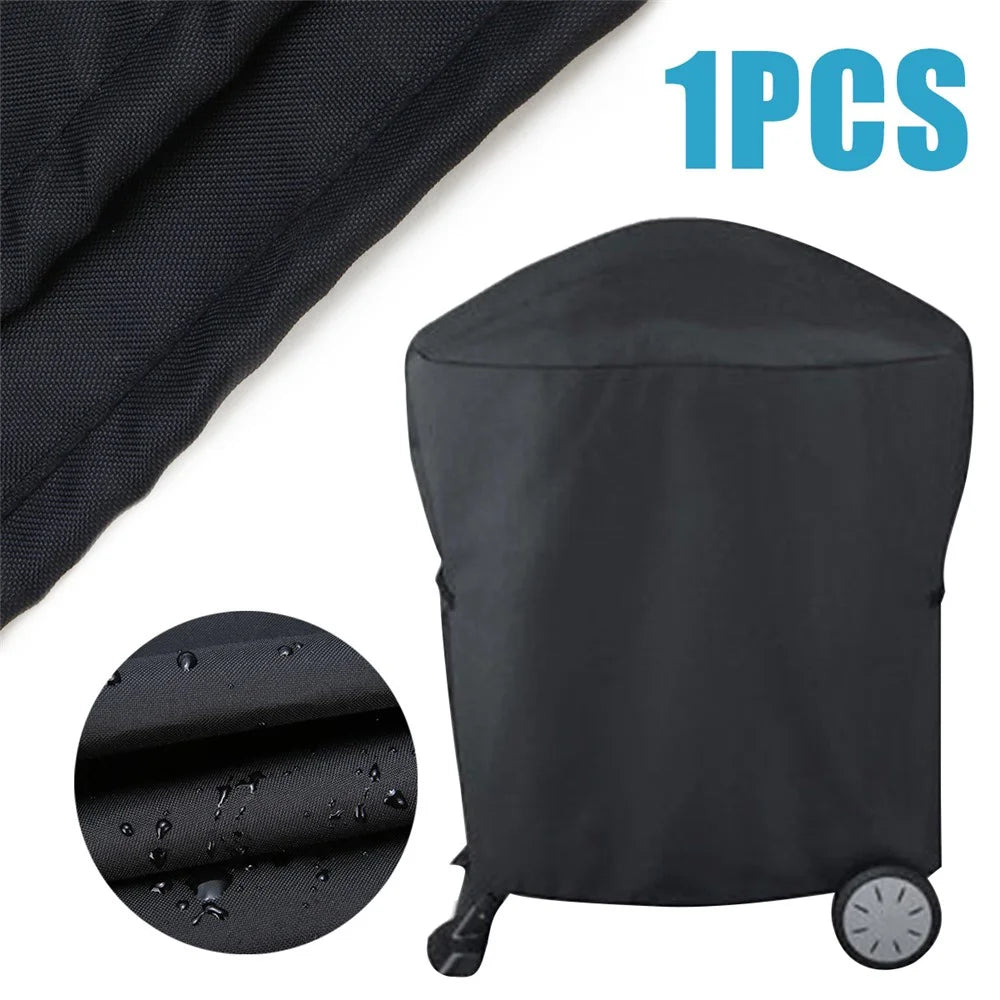 For Weber Q1000 Q2000 210D Oxford Cloth Barbecue Grill Cover Waterproof Dustproof BBQ Grill Cover, 54x76x69cm - 1