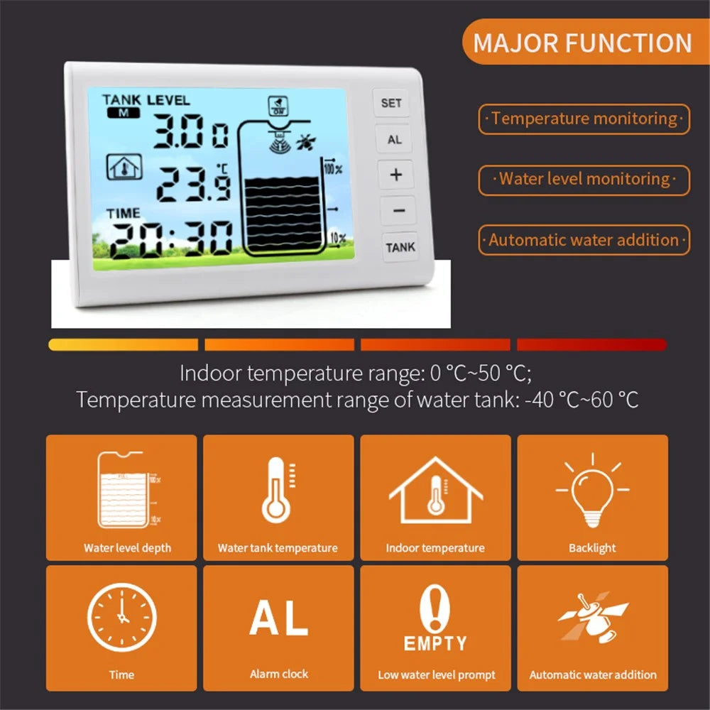 TS-FT001 Ultrasonic Liquid Level Meter Water Tank Level Temperature Meter Indoor Temperature Detector - 3