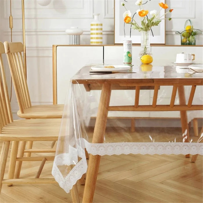 150x230CM Table Protector Night Stand Bedside Tabletop Cover Clear PVC Tablecloth - 3