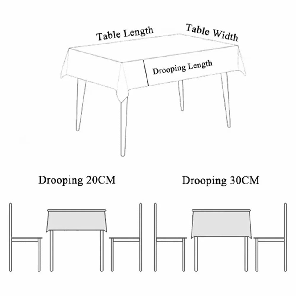 150x150CM Clear PVC Table Pad Protector Desktop Cover Mat for Dining Room Table - 7