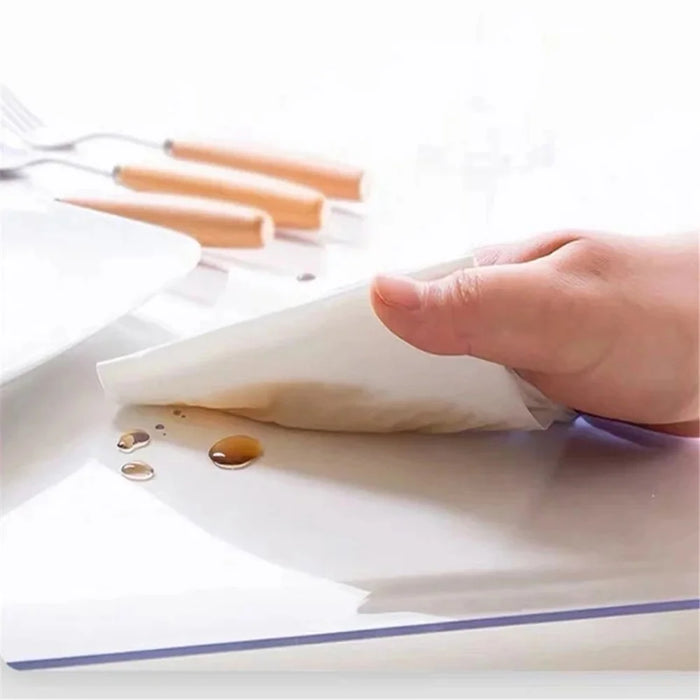 60x120cm Clear PVC Desk Protector Mat Pad 1.5mm Thick Waterproof Table Pad - 3