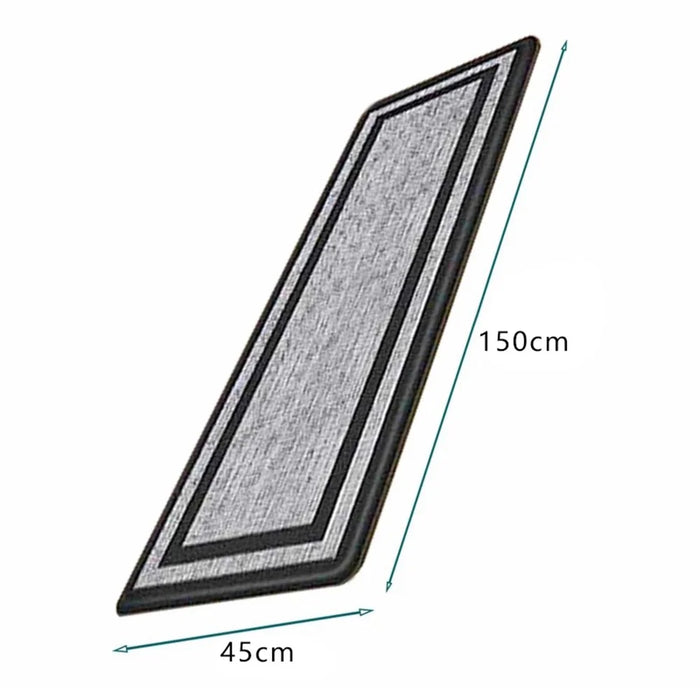 45x150cm PVC Carpet for Kitchen Bathroom Entryway Balcony Non-Slip Floor Mat - Black - 6