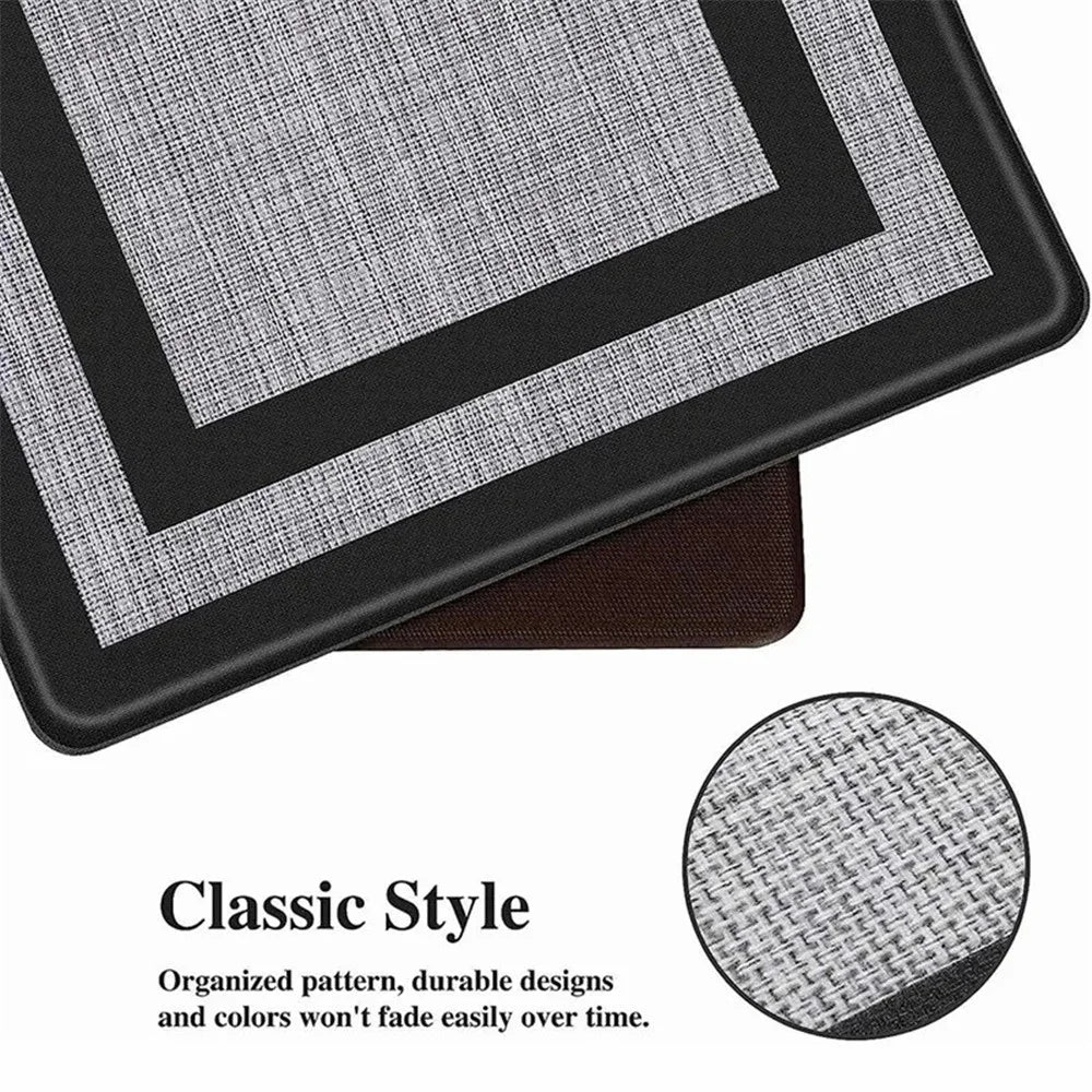 45x75cm PVC Anti-fatigue Anti-slip Floor Mat Kitchen Bathroom Bedroom Floor Mat - Black - 2