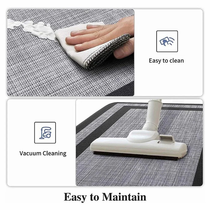 45x120cm Kitchen Mats for Floor Anti Fatigue Floor Cushioned Comfort Standing Rugs - Black - 3