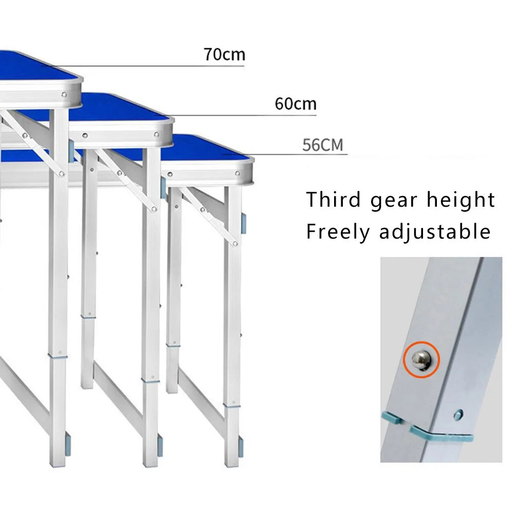 1.8m Length Outdoor Stall Barbecue Table Portable Folding Aluminum Alloy Table - Square Tube - 2