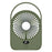Rechargeable Silent Fan 1-5 Gear Desktop Fan Outdoors Small Camping Night Light - Green - 1