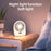 Rechargeable Silent Fan 1-5 Gear Desktop Fan Outdoors Small Camping Night Light - Green - 6
