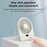 Rechargeable Silent Fan 1-5 Gear Desktop Fan Outdoors Small Camping Night Light - Green - 7