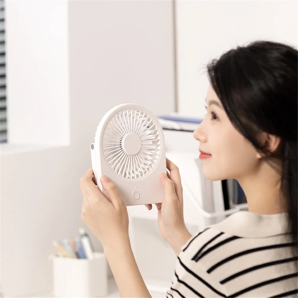 Mini Desktop Wall Hanging Fan Cooler Ultra Thin Summer Cooling Fan - Pink - 2