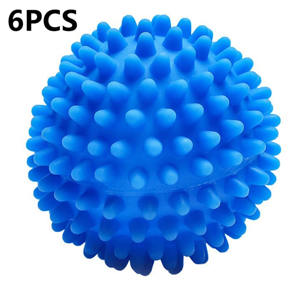 6Pcs 6.5cm Laundry Dryer Balls Lint Catcher for Washing Machine Tangle-Free Washer Balls - 1