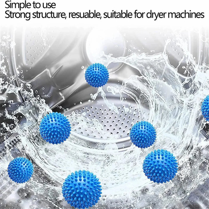6Pcs 6.5cm Laundry Dryer Balls Lint Catcher for Washing Machine Tangle-Free Washer Balls - 2