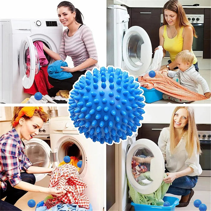6Pcs 6.5cm Laundry Dryer Balls Lint Catcher for Washing Machine Tangle-Free Washer Balls - 3