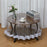 150cm Transparent PVC Round Tablecloth with Lace Edge Oil Proof Tabletop Cover - 2