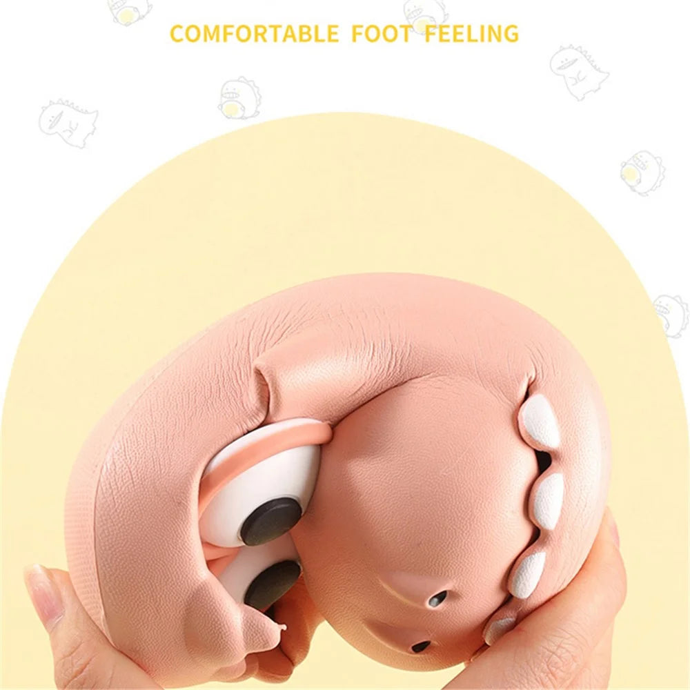 1 Pair Cartoon Dinosaur Kids EVA Slippers Non-Slip Thicken Sole Slippers - Pink / Size 200 - 3