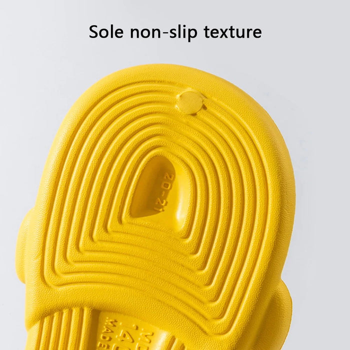 1 Pair Toddler Boys Girls Garden Shoes Cute Airplane Beach Sandals EVA Summer Slippers - Yellow / Size: 20-21 - 4