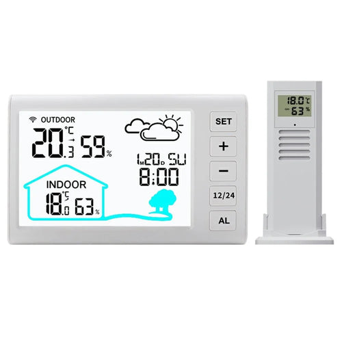 TS-FT006 Indoor / Outdoor Temperature Humidity Monitor Wireless Weather Station Alarm Clock (CE / ROHS Certified) - 1
