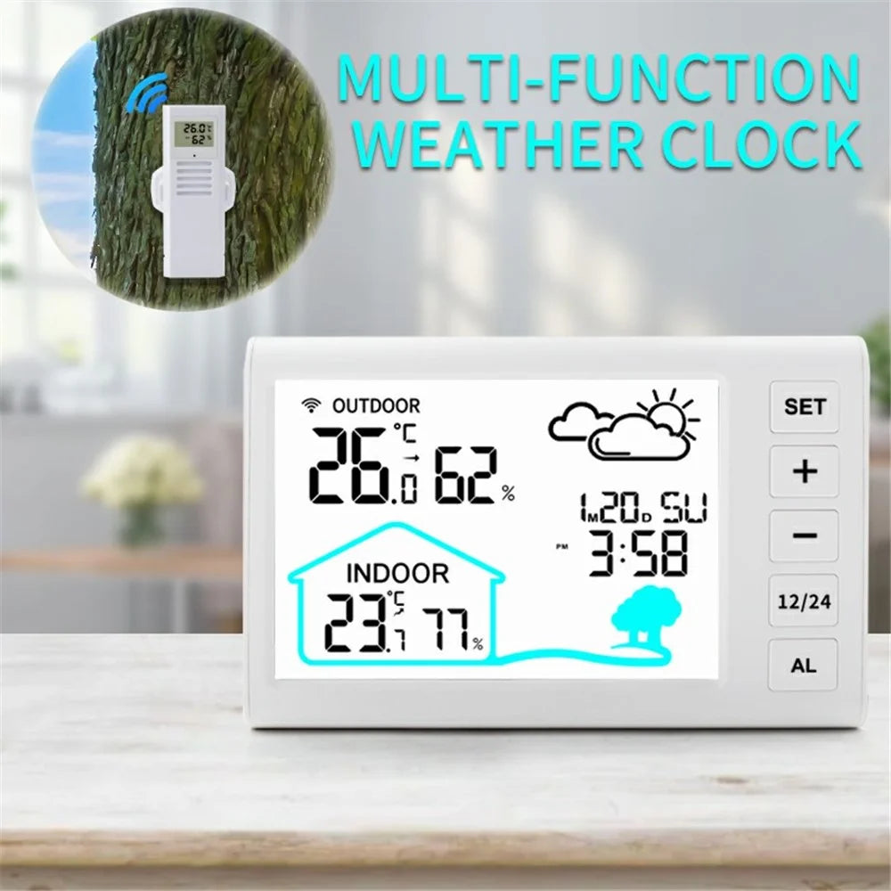 TS-FT006 Indoor / Outdoor Temperature Humidity Monitor Wireless Weather Station Alarm Clock (CE / ROHS Certified) - 3