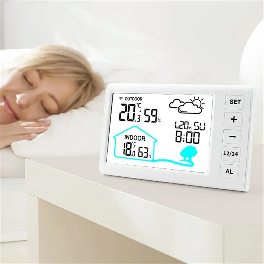 TS-FT006 Indoor / Outdoor Temperature Humidity Monitor Wireless Weather Station Alarm Clock (CE / ROHS Certified) - 6