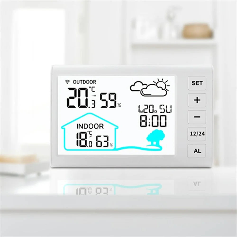 TS-FT006 Indoor / Outdoor Temperature Humidity Monitor Wireless Weather Station Alarm Clock (CE / ROHS Certified) - 7