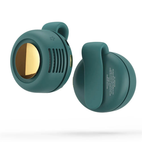 MF019 Portable USB Charging No Leaf Mini Cooling Fan Summer Desktop Quiet Fan Cooler with Back Clip - Green - 1
