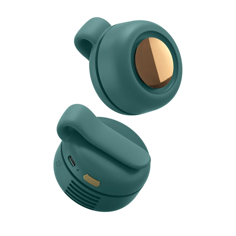 MF019 Portable USB Charging No Leaf Mini Cooling Fan Summer Desktop Quiet Fan Cooler with Back Clip - Green - 2