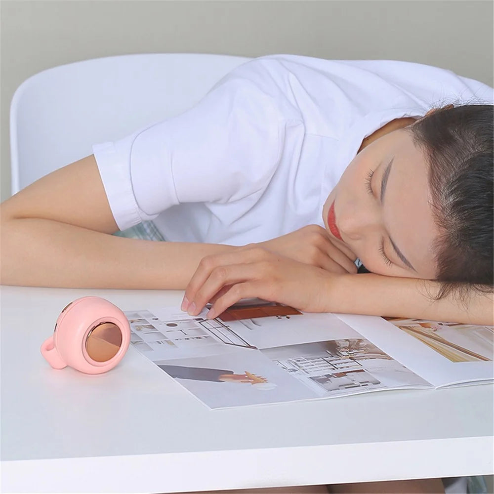 MF019 Portable USB Charging No Leaf Mini Cooling Fan Summer Desktop Quiet Fan Cooler with Back Clip - Green - 7