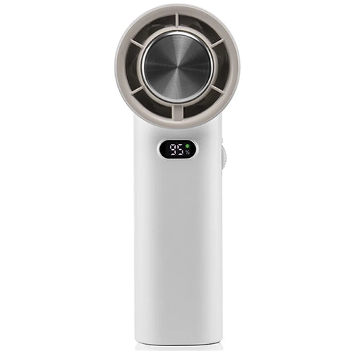 K39 Digital Display Stepless Speed Adjustable Semiconductor Cold Compress Summer Handheld Fan - White - 1