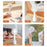 F69 Summer Cooling Fan 4 Speed Adjustable Automatic Rotation Portable Desktop Fan with Base - White - 4