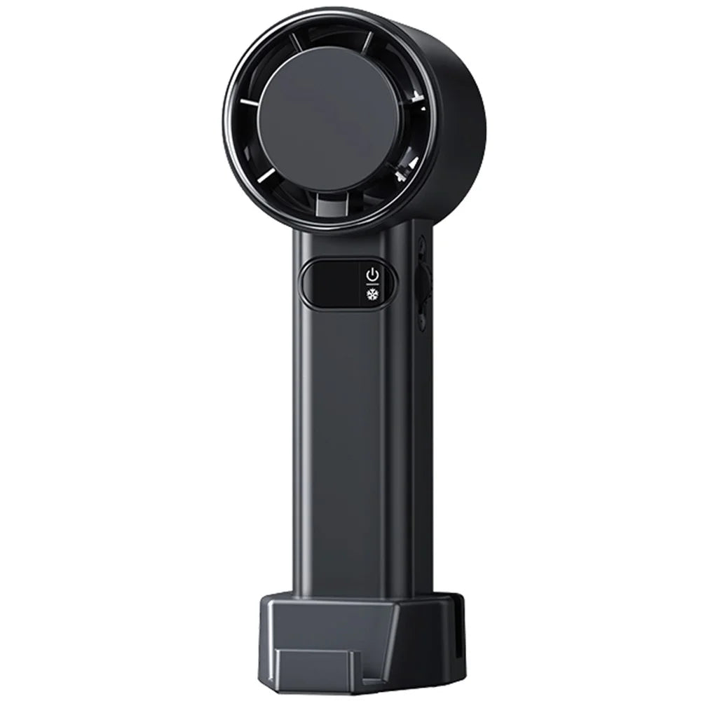 F83 High Speed Turbo Handheld Fan Summer Cooling Desktop Fan - Black - 1