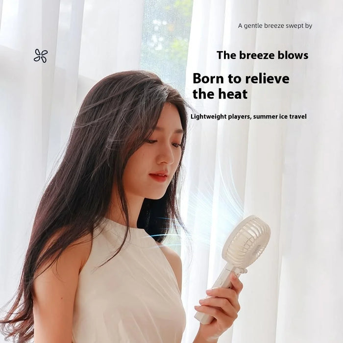 RD10 Handheld Foldable Fan Summer Cooler with Power Bank Function - White - 4